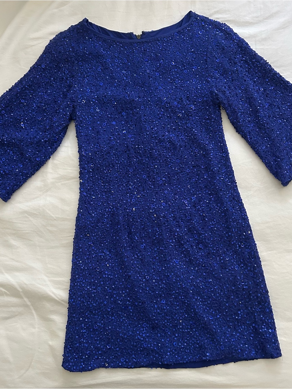 Alice + Olivia Sequined Blue Mini Dress